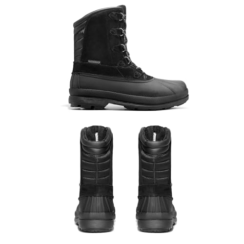 Nortiv 8 Men'S Insulated Waterproof Work Winter Snow Boots 170390 M Black Size 10.5 thumb #6