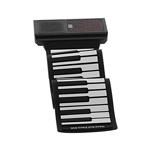 Handgerolde piano met 61 toetsen, draagbaar elektronisch keyboard met dual-range systeem 128 tonen ritmes voor kinderen… - Image 3