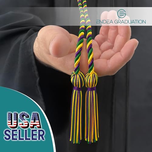 Image of Endea Graduation Double Honor Cord Three-Color (Purple /Green /Gold)