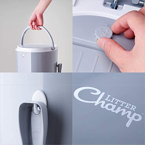Litter Champ Premium Odor-Free Cat Litter Disposal System, Gray #TOP7