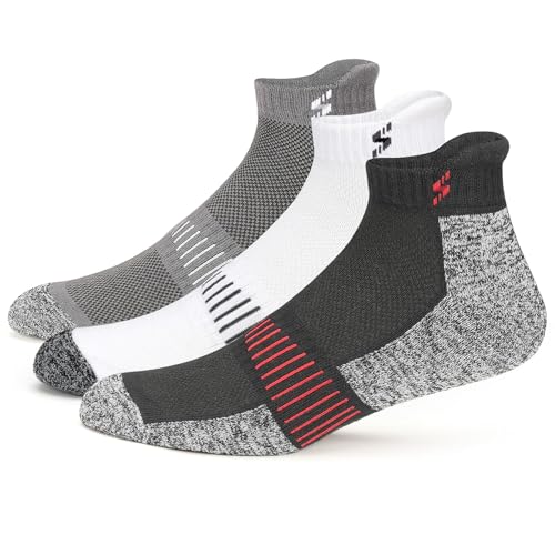 Supersox Ankle Length Socks for Man | Durable Breathable Cotton | Anti-Odor & Antibacterial | Multi Colour | Free Size | Pack of 3
