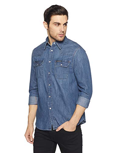 Calvin Klein Jeans Men's Solid Regular Fit Casual Shirt