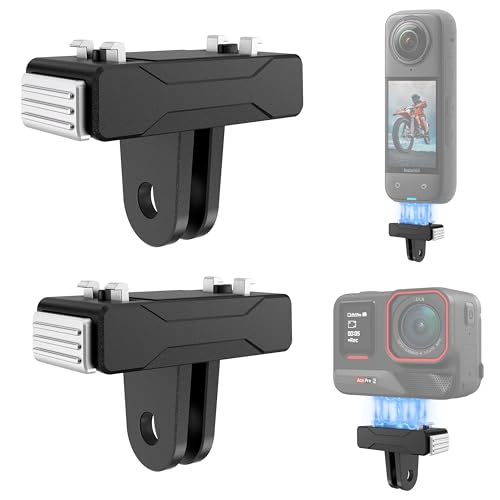 FiTSTILL マグネット式クイックリリースアダプターマウント 2個パック Insta 360 X5/Insta 360 Ace Pro 2用 メタルクイックリリースマウント X5アクセサリー