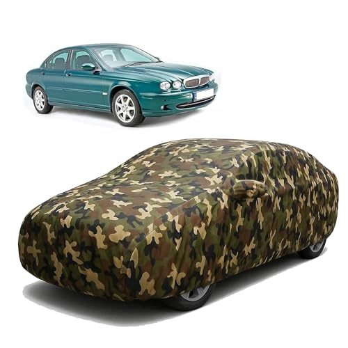 Image of Sulfar 100% Waterproof Car Body Cover for Jaguar XType - Triple-Stitched Dustproof UV, Heat & Rain Protection with Mirror Pockets, Full-Bottom Elastic & Free Storage Bag - All-Weather Indoor Outdoor (