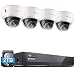 ONWOTE 5MP 8CH PoE Home Security Camera System with Audio, Vandal-Proof Dome, (4) Outdoor 5MP PoE IP Cameras, 100ft IR Night, 8 Channel 5MP H.265 NVR 2TB HDD, Add 4 More Cameras, Remote Monitoring