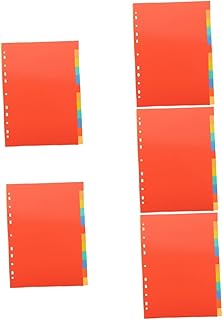 BESTOYARD 15 Conjuntos De Divisor De Índice A4 Clipes De Fichário Coloridos Caderno Perfurado Cartões De Índice Coloridos Cartões De Indexação Coloridos Divisores De Caderno Com Abas