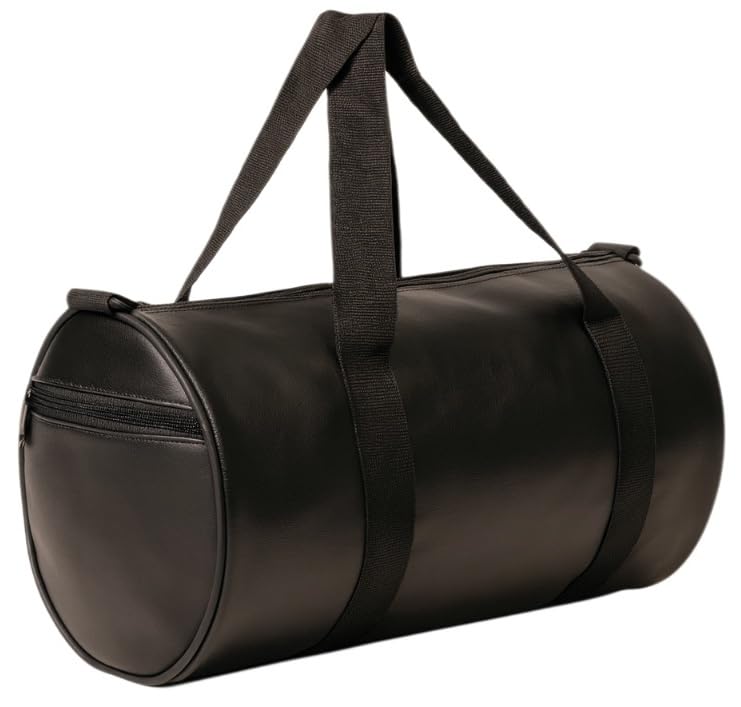 Gym Duffel Bag Unisex PU-Leather Shoulder & Cross-Body Gym Bag |Kit Bag|Sports Fitness Bag|Gym Bag with Adjustable Strap Leatherette for Sports and Travel Bag (Black)
