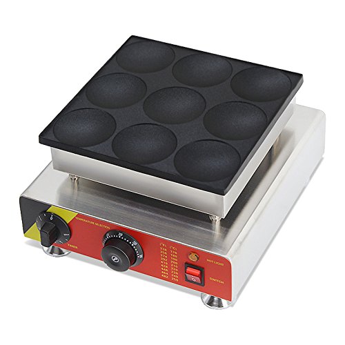 ALDKitchen Machine à muffins électrique anti-adhésive pour petit déjeuner Dorayaki Rouge, gaufre 8 cm - 220V UK Plug