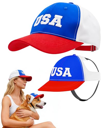 Casquette de baseball homme femme et chien lot de 2 assorties