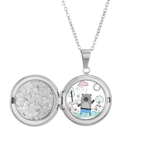 Collier médaillon rhinocéros bleu : le cadeau d'anniversaire mémorable et unique
