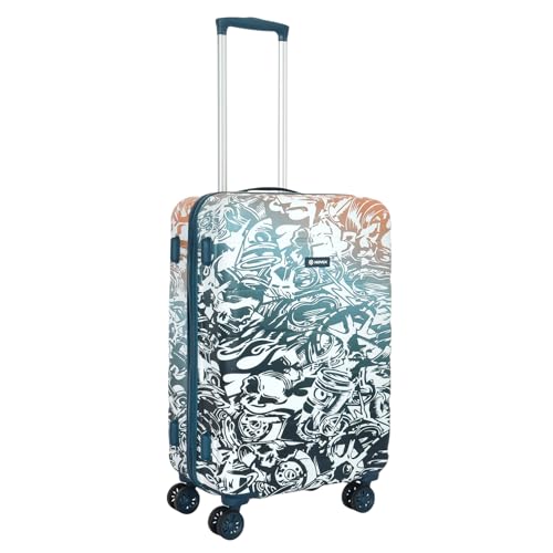 Image of NOVEX Ranger 28-Inch Trolley Suitcase for Men & Women | Polycarbonate Hard Shell Luggage Anti-Theft Zippers | Ideal for Office Trips, Travel & Weekend Getaways | Cyan