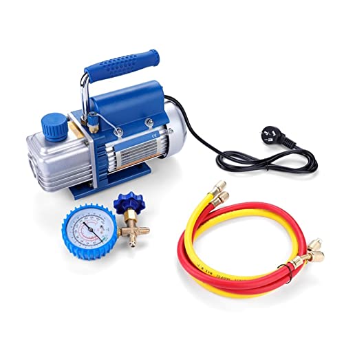 Bomba de vacío sumergible eléctrica JOEBO, 220 V, 150 W, monoetapa, para sistemas de refrigeración de aire acondicionado y refrigeradores, con manómetro y tubo
