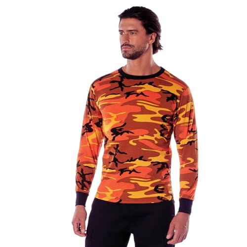 Image of Rothco Long Sleeve Camo T-Shirt | Rugged Camouflage Crew Neck T Shirt, Comfortable Casual Tee for Men & Women