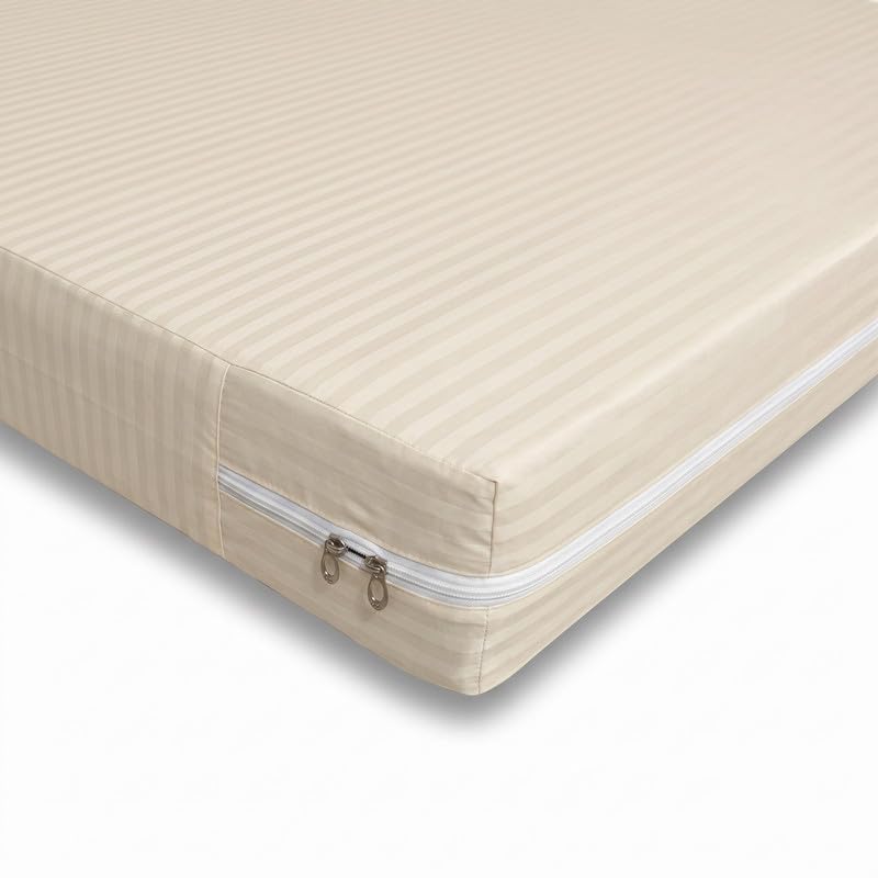 Image of WELLFIT Premium Glace Cotton 250 TC Mattress Cover /Protector for Single Size Bed with Zip /Chain /3x6 ft / 36x72x5 inch