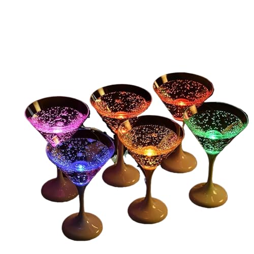 AYAGANES LED �V�����p���O���X �R�b�v �v���X�`�b�N �e�C�X�e�B���O�O���X �S�u���b�g�O���X 6�Z�b�g ���C�� �t�̊��m �V�����p���t���[�g �Z���T�[�l�I�� �J���[LED�t�� ���� �F�B �Ƒ� ���l�ւ̃N���X�}�X �V�N �a���� ������ �v���[