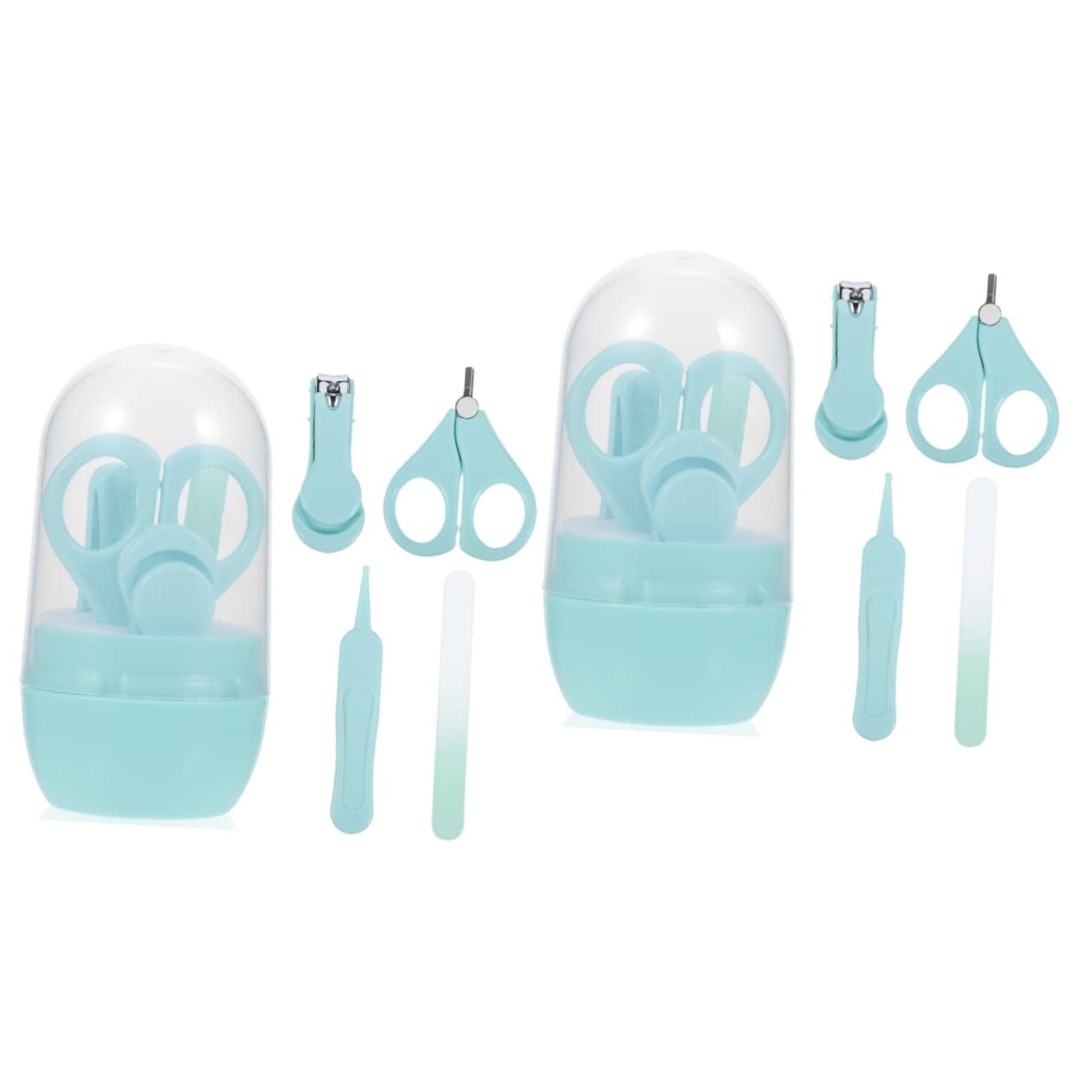 KOMBIUDA 2 Juegos lima de uñas de bebé cortaúñas para bebé tijeras de uñas para niños pequeños nail clippers kit cortauñas bebe kit de aseo para bebe niño recién nacido aseo del bebe