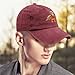 Cat Riding Turkey Thanksgiving Day Funny Fall Autumn Hats for Men Fashion Wine Red