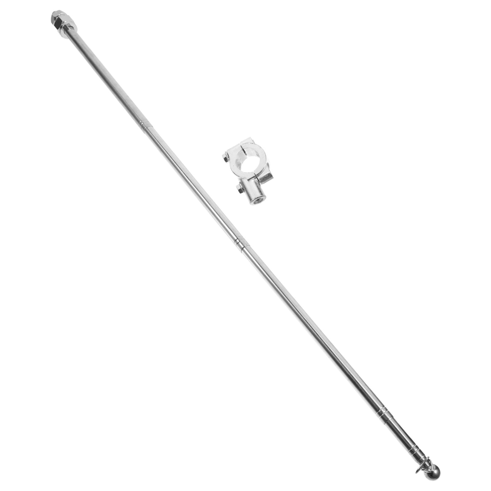 Cabilock Asta de Bandera Retráctil para Bicicleta de Aleación de Aluminio y Acero, Portátil Longitud Ajustable para Mayor Seguridad en Paseos