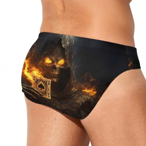 Death Holding Ace of Spades Mens Swim Briefs Quick Dry Swim Trunk Bikini Underwear Swimsuit3
