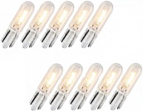 INION 10x Stück – W1.2W - W2.1x9.5d - T5-1.2W - KFZ Beleuchtung - LONGLIFE - Glühlampe Glassockellampe Glühbirne Soffitte Autolampen WERKSTATTWARE/chiavi