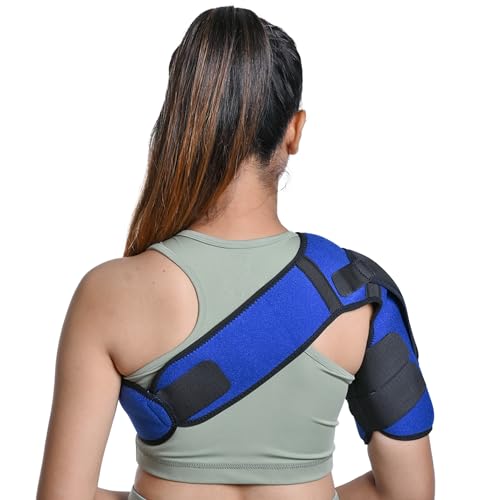 Image of Wonder Care Rotator Cuff Brace with Hot Cold Pack Pocket for Shoulder Pain Relief Neoprene Shoulder Support Brace for Men and Women for Dislocated, Frozen (Universal : 26 inch-36 inch)