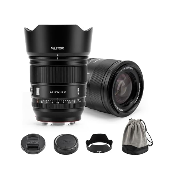 VILTROX Pro 27mm f/1.2 E Mont Lens for Sony Lens, Mirrorless Autofocus APS-C Portrait Lens for Sony E-Mount Cameras A7II A7RII A7SII A7SIII A7III A7IV A7RV A9 A9II FX3 FX6 ZVE1 A6600 A6500 A6400 A6100