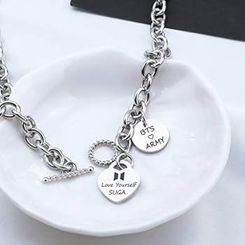 G-Ahora BTS naszyjnik dla dziewcząt Kpop BTS Bangtan