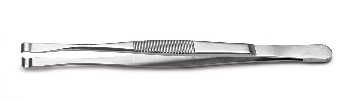 RS PRO Pinzette scanalate in acciaio inox, lunghezza 120 mm, 582.SA