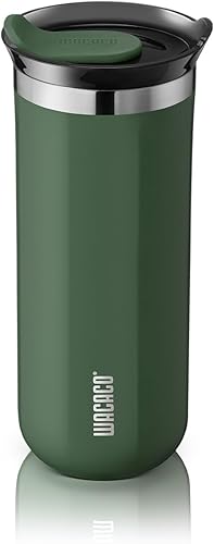 WACACO Octaroma Grande - Taza de café aislada al vacío, 15 onzas líquidas (14.7 fl oz), vaso de viaje de acero inoxidable de doble pared con tapa