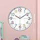 EUBSWA Wanduhr für Kinder Lernuhr ohne Tick 10-inch Analoge Kinderuhr zum Lernen der Uhrzeit mit Lautlosem Uhrwerk - Kinderzimmer Wand Uhr für Mädchen und Jungen (A)