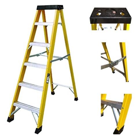 6 Tread Fibreglass Step Ladder 30000v Cover