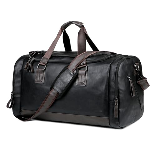Pu Travel Bag Men's Business Trip Duffel Bag Travel Backpack Version Hand Bill Shoulder Large Handbag