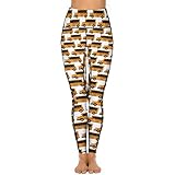 Women's Yoga Pants with Pockets Yellow School Bus 3D Print High Waist Leggings Workout Long Pants