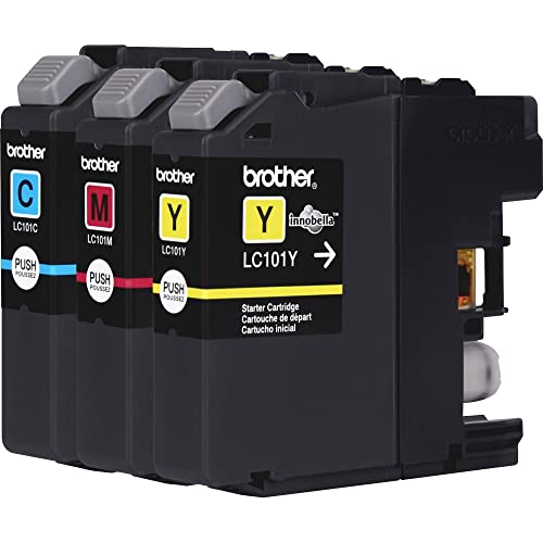 Image of Brother Genuine Standard Yield Color Ink Cartridges, LC1013PKS, 3-Pack, Cyan, Magenta, Yellow, 300 Pages /Cartridge