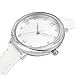 NUOVO Women's Silver Watch with Diamond - Casual Leather Strap Analog Display - Waterproof