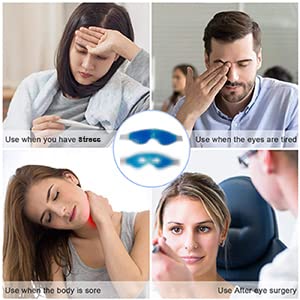 Image of Kostech Cooling Gel Eye Mask | Reusable Hot & Cold Therapy for Puffy Eyes, Dark Circles & Eye Relaxation | Soft Gel Eye Pads for Men & Women (Pack of 2)