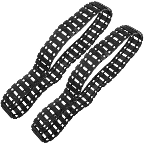 Lurrose 2個 履?坦克模型用プラスチック製交換用履帯 リモートコント戦車モデル対応 トラクションと滑らかな操作性 軽量コンパクト設計で