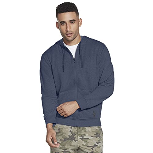 Image of Skechers Men's Go Walk Everywhere Full Zip Hoodie, Indigo, M