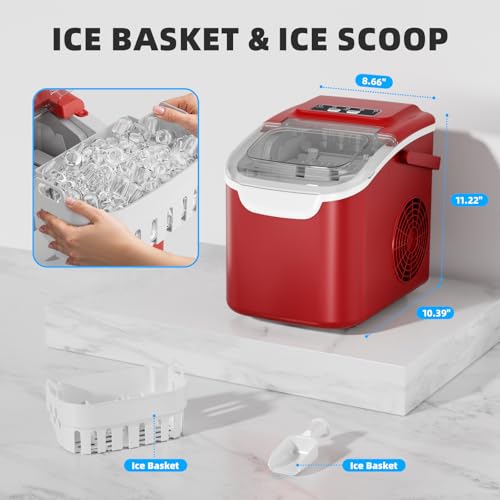 Image of Antarctic Star Countertop Ice Maker, Portable Ice Machine