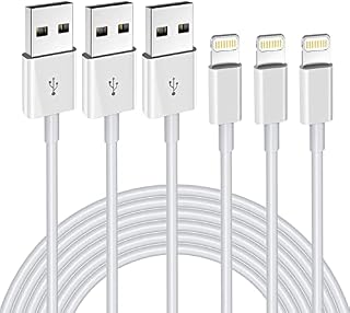 iPhone Charger Cable 3Pack 6FT/1.8M MFi Certified Lightning Cable Fast Charging Cords Apple Charger Compatible with iPhone 14 13 12 11 XS XR X Pro Max Mini 8 7 6S 6 Plus 5S SE iPad iPod AirPods