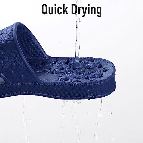 Image of shevalues Shower Shoes for Women Men with Arch Support Quick Drying Pool Slides Lightweight Beach Sandals with Drain Holes