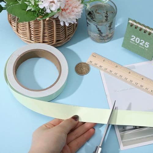 CHGCRAFT 11 Yards 0.98 Zoll Breite Glow in The Dark Gaffer-Band Gelbes Gaffer Band Gaffing Band für Theater Outdoor Nachtdekorationen Sicherheitstreppen