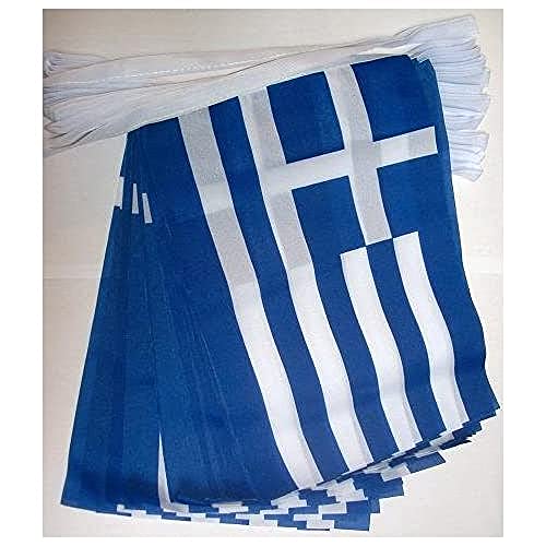 Image of AZ FLAG 50 States of US 15 meters BUNTING Flag 50 flags 9'' x 6'' - American states STRING flags 15 x 21 cm