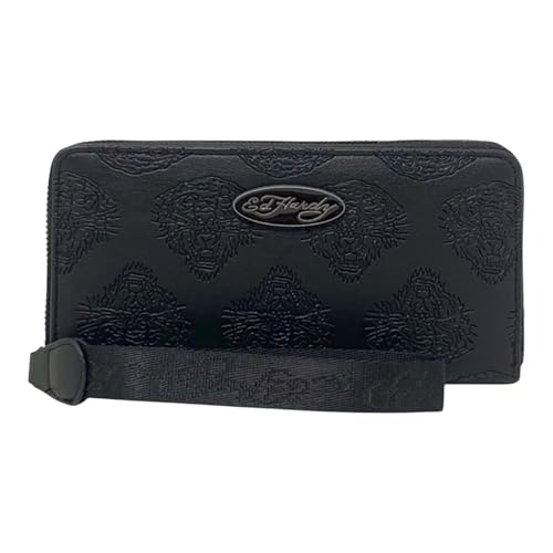 ED HARDY Women's Zip Around Wallet with Wrist Strap