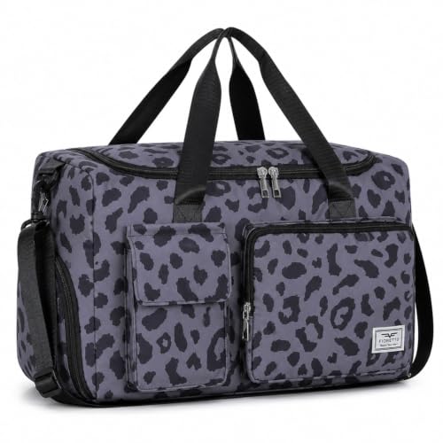 Image of FIORETTO Women's Gym Duffle Bag with Shoes Compartment, 30L Capacity, Ideal for Travel, Gym, Sports, Duffel, Weekender