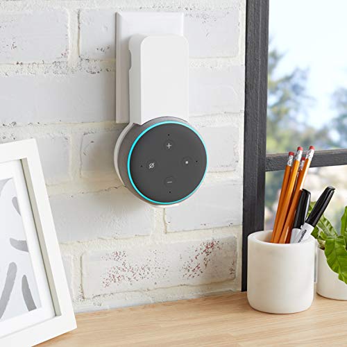 Amazon Basics - Soporte para montaje en pared para Echo Dot de tercera generación, Blanco