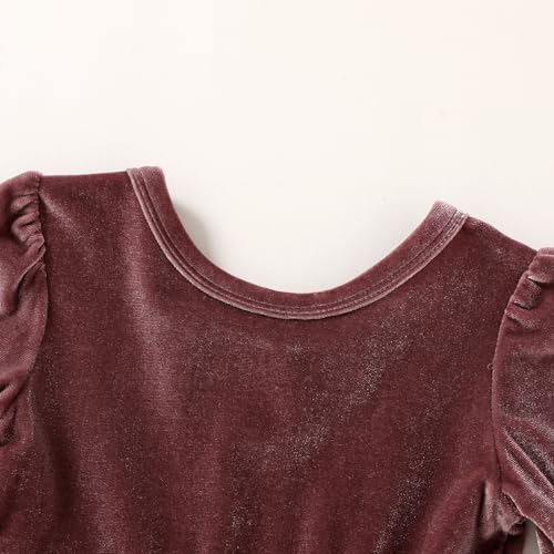 YOUNGER TREE Toddler Fall Dress Girl Winter Clothes Long Sleeve Velvet Dresses Princess Party Outfits3