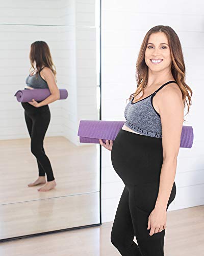 Kindred Bravely Louisa Ultra High Waist Over The Bump Maternity Leggings With Pockets (Black With Pockets, Medium) #TOP3