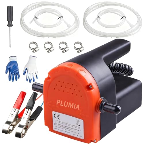 Image of PLUMIA 12V 100W Oil Change Pump Extractor, Upgraded Oil/Diesel Fluid Extractor Scavenge Suction Transfer Pump, Marine Electric For Boat, Car, Motorcycle, ATV, RV, Truck, Motorbike