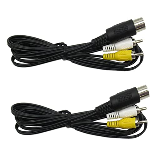 1 Pair High Performance Replacement Rca Av Cable Compatible With Sega Genesis & Sega Master System Riuse #TOP2